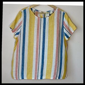C&C California Pastel Linen Top Striped Size XL